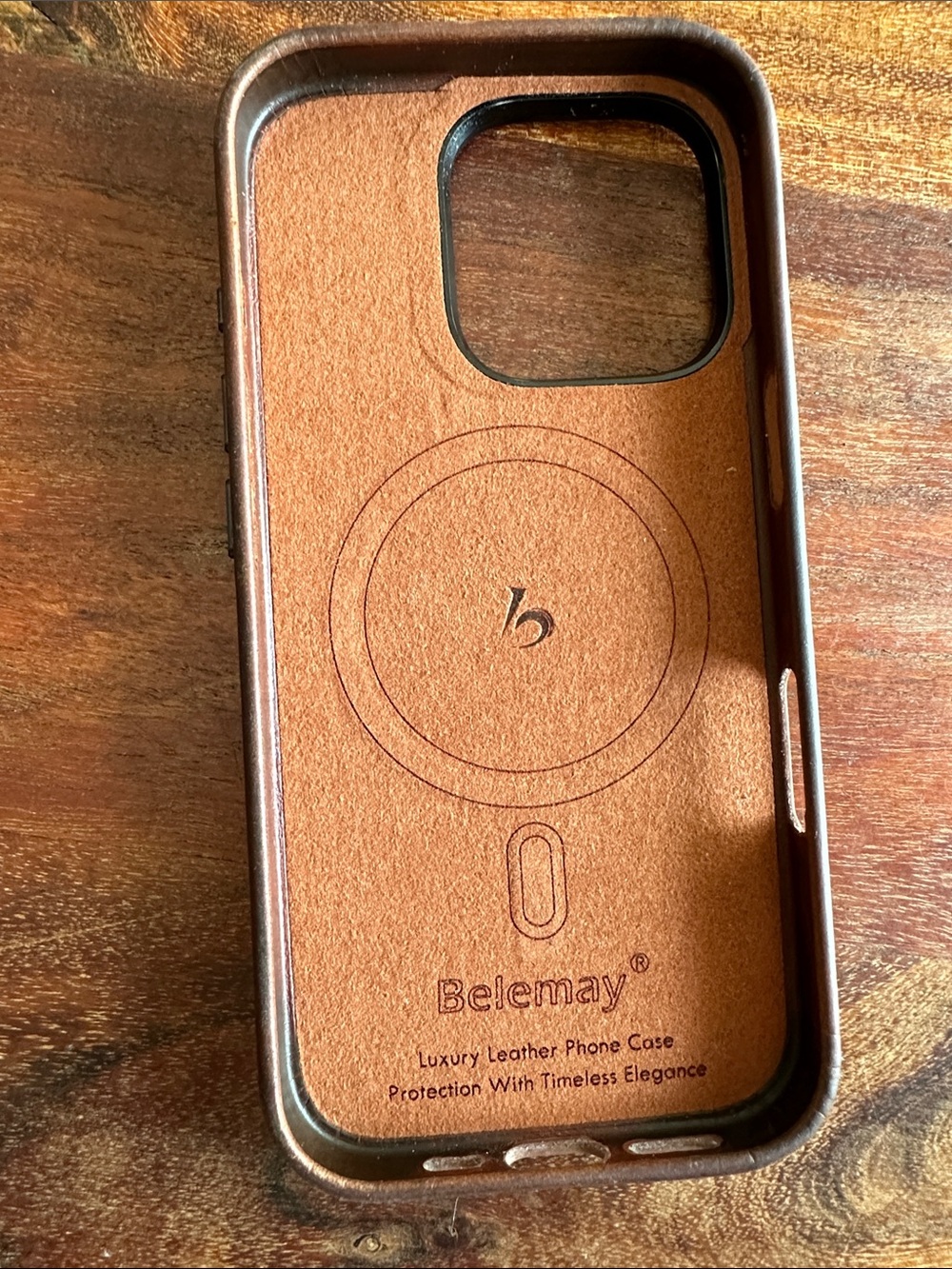 Brown Leather MagSafe-Compatible Phone Case iPhone 16 pro